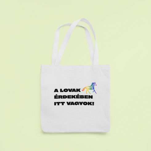 ZShowTime vászontáska - A lovak érdekében itt vagyok!